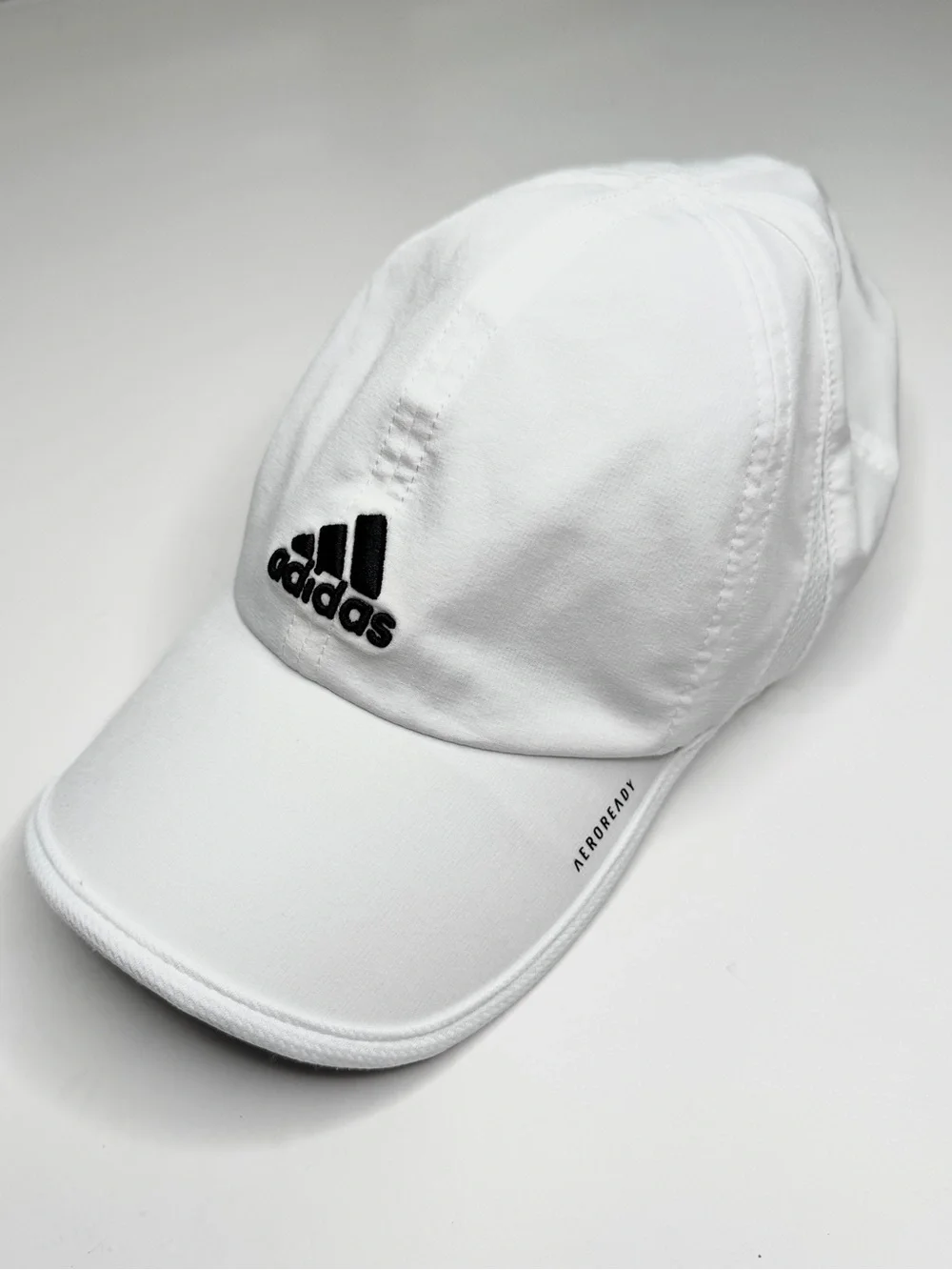 Adidas 3 Stripes Aeroready Strapback Hat White One Size Embroidered